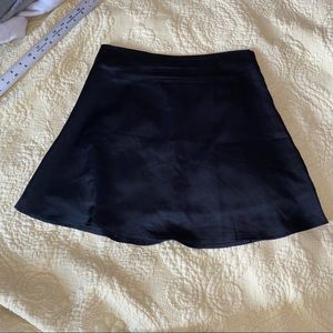Black satin skirt